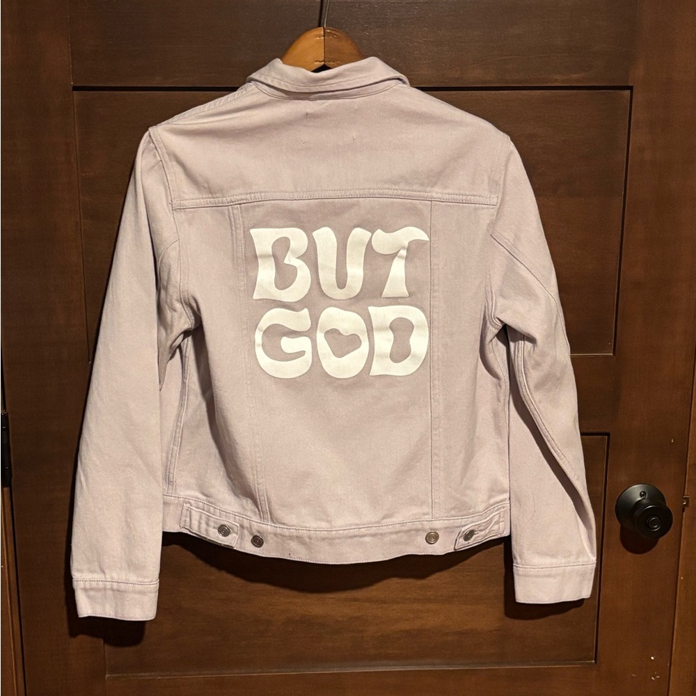 Elevated Faith Light Purple Denim Jean Jacket Size XL - Picture 5 of 7